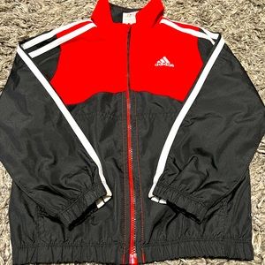 Adidas Tracksuit Jacket Windbreaker Toddler 3t Black/Red/White